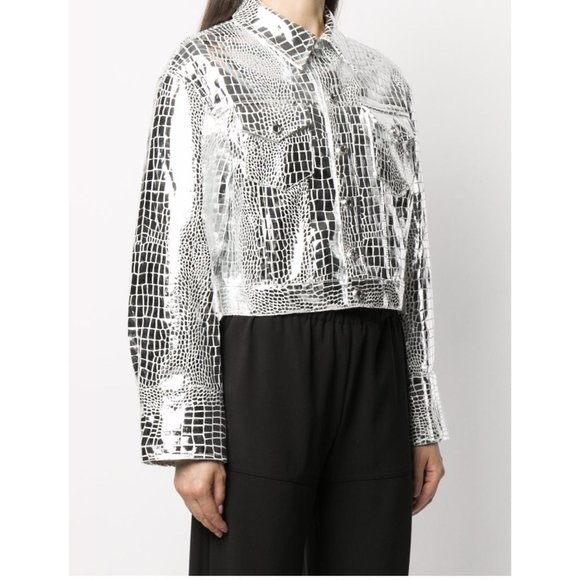 Just Cavalli Croc-effect metallic jacket - Picture 3 of 5